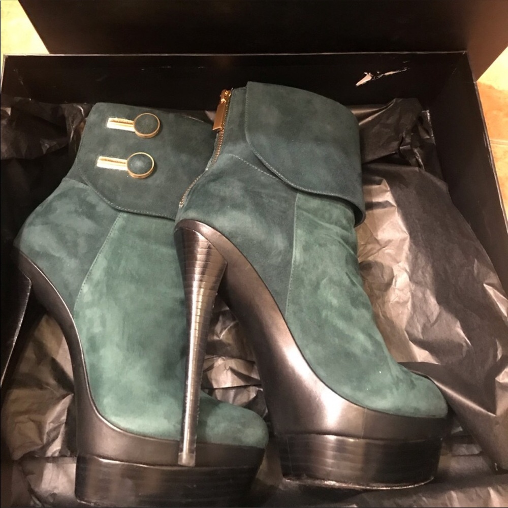 Rachel Zoe Teal Booties sz 9